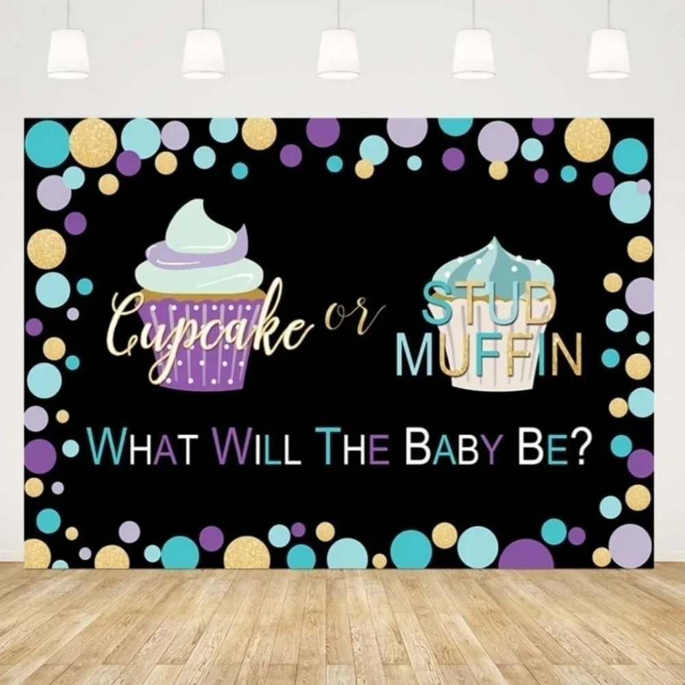 Baby Shower / Gender Reveal Vinyl Backdrop Size 7x5ft - New In Package